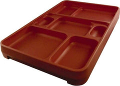 Made in USA - 14-1/4" Long x 9-1/2" Wide x 1-3/4" Deep Tray - Polypropylene - Exact Tool & Supply