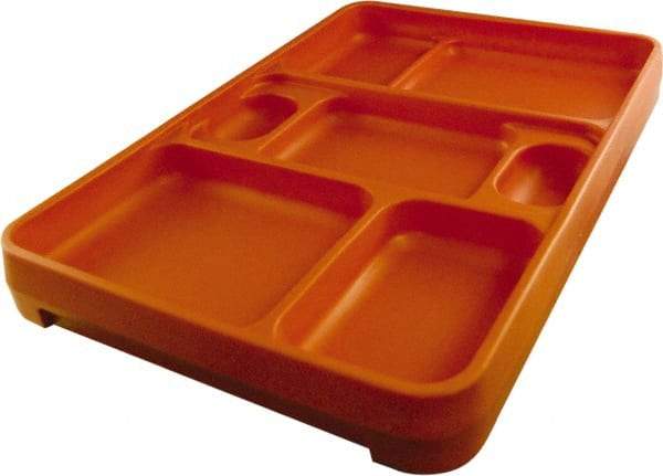 Made in USA - 14-1/4" Long x 9-1/2" Wide x 1-3/4" Deep Tray - Polypropylene - Exact Tool & Supply