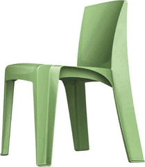 Made in USA - Polyethylene Teal Stacking Chair - Teal Frame, 21" Wide x 21" Deep x 30" High - Exact Tool & Supply