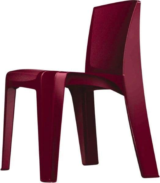 Made in USA - Polyethylene Plum Stacking Chair - Plum Frame, 21" Wide x 21" Deep x 30" High - Exact Tool & Supply
