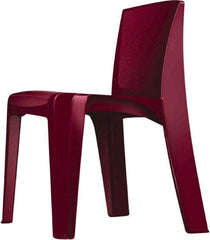 Made in USA - Polyethylene Plum Stacking Chair - Plum Frame, 21" Wide x 21" Deep x 30" High - Exact Tool & Supply