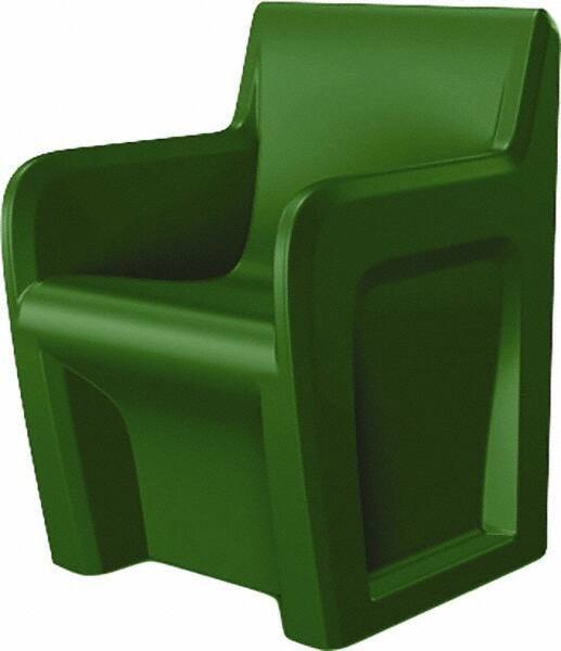 Made in USA - Green Polyethylene Guest Chair - 24" Wide x 33" High - Exact Tool & Supply