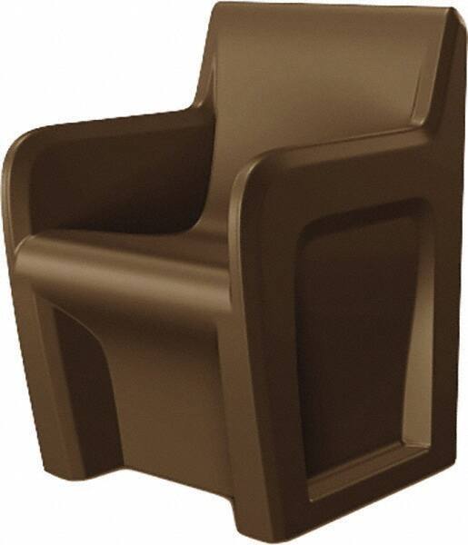 Made in USA - Brown Polyethylene Guest Chair - 24" Wide x 33" High - Exact Tool & Supply