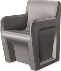 Made in USA - Grey Polyethylene Guest Chair - 24" Wide x 33" High - Exact Tool & Supply