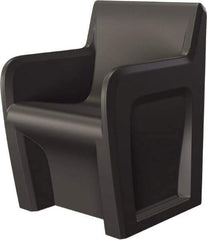 Made in USA - Black Polyethylene Guest Chair - 24" Wide x 33" High - Exact Tool & Supply