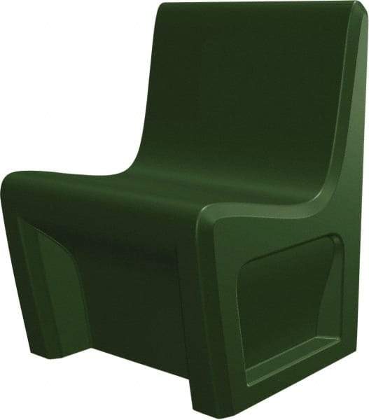 Made in USA - Green Polyethylene Guest Chair - 24" Wide x 33" High - Exact Tool & Supply