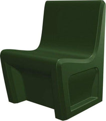 Made in USA - Green Polyethylene Guest Chair - 24" Wide x 33" High - Exact Tool & Supply