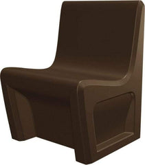 Made in USA - Brown Polyethylene Guest Chair - 24" Wide x 33" High - Exact Tool & Supply