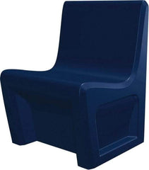 Made in USA - Slate Blue Polyethylene Guest Chair - 24" Wide x 33" High - Exact Tool & Supply