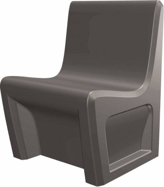 Made in USA - Black Polyethylene Guest Chair - 24" Wide x 33" High - Exact Tool & Supply