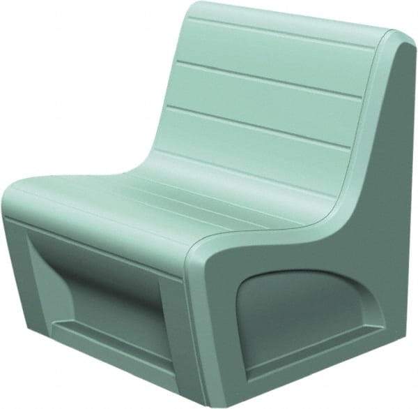 Made in USA - Green Polyethylene Guest Chair - 31" Wide x 33" High - Exact Tool & Supply
