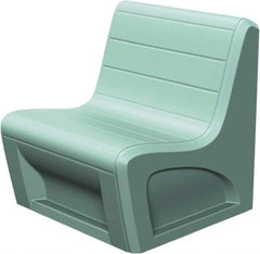 Made in USA - Green Polyethylene Guest Chair - 31" Wide x 33" High - Exact Tool & Supply