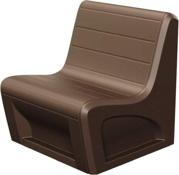 Made in USA - Brown Polyethylene Guest Chair - 31" Wide x 33" High - Exact Tool & Supply
