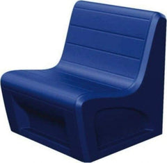 Made in USA - Slate Blue Polyethylene Guest Chair - 31" Wide x 33" High - Exact Tool & Supply