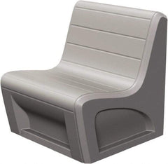 Made in USA - Grey Polyethylene Guest Chair - 31" Wide x 33" High - Exact Tool & Supply