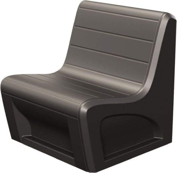 Made in USA - Black Polyethylene Guest Chair - 31" Wide x 33" High - Exact Tool & Supply