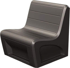Made in USA - Black Polyethylene Guest Chair - 31" Wide x 33" High - Exact Tool & Supply