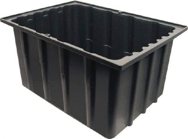 Made in USA - 17-1/4" Deep, Gray Polypropylene Stack & Nest Bin - 11-1/2" High x 23" Wide x 17-1/4" Long - Exact Tool & Supply