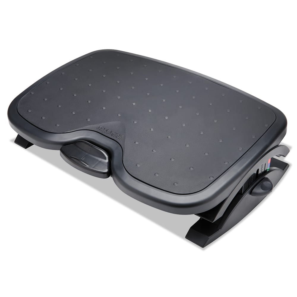 ACCO - Foot Rests; Position Type: Adjustable Footrest ; Color: Black ; Width (Inch): 21.9 ; Maximum Height: 5 (Inch); Minimum Height: 3-1/2 (Inch); Shipping Weight (Lb.): 7.6000 - Exact Tool & Supply