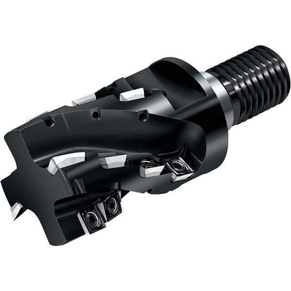 Walter - LDM.14T308R & SDM.09T308 Series M4257, Right Hand Cut, 69mm Head Length, Modular Milling Cutting Unit Head - 40mm Cutting Diam, 54mm Depth of Cut, T36 Insert Size, Through Coolant - Exact Tool & Supply