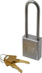 American Lock - 3" Shackle Clearance, Keyed Alike A5102 Padlock - 1/4" Shackle Diam, Steel - Exact Tool & Supply