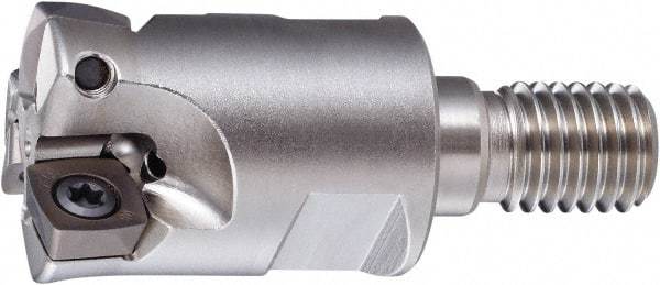 OSG - 33mm Cut Diam, 40mm Max Depth, M16 Modular Connection Indexable High-Feed End Mill - Screw Holding Method, PHC Insert, PHC Toolholder, Through Coolant - Exact Tool & Supply