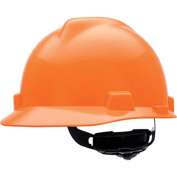 MSA - ANSI Type I Class E 4-Point Ratchet Short Brim Hard Hat - Exact Tool & Supply