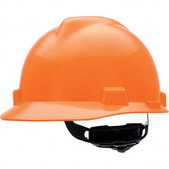 MSA - ANSI Type I Class E 4-Point Ratchet Short Brim Hard Hat - Exact Tool & Supply