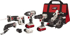 Porter-Cable - 20 Volt Cordless Tool Combination Kit - Includes Drill/Driver, Circular Saw, Reciprocating Saw, Oscillating Tool & Flashlight, Lithium-Ion Battery Included - Exact Tool & Supply