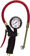 Milton - 0 to 230 psi Dial Dual Head Tire Pressure Gauge - 15' Hose Length - Exact Tool & Supply