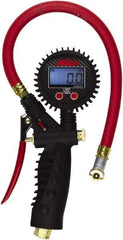 Milton - 0 to 255 psi Digital Ball Foot Tire Pressure Gauge - AAA Battery, 15' Hose Length - Exact Tool & Supply
