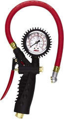 Milton - 0 to 230 psi Dial Ball Foot Tire Pressure Gauge - 15' Hose Length - Exact Tool & Supply
