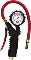 Milton - 0 to 230 psi Dial Straight Tire Pressure Gauge - 15' Hose Length - Exact Tool & Supply