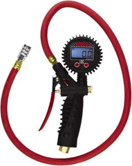 Milton - 0 to 255 psi Digital Kwik Grip Safety Tire Pressure Gauge - AAA Battery, 36' Hose Length - Exact Tool & Supply