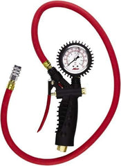 Milton - 0 to 230 psi Dial Kwik Grip Safety Tire Pressure Gauge - 36' Hose Length - Exact Tool & Supply