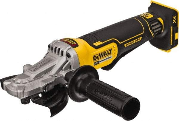 DeWALT - 5" Wheel Diam, 9,000 RPM, Cordless Angle & Disc Grinder - 5/8-11 Spindle, 20 Volts - Exact Tool & Supply