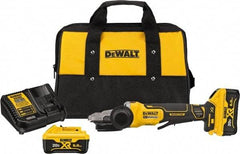 DeWALT - 5" Wheel Diam, 9,000 RPM, Cordless Angle & Disc Grinder - 5/8-11 Spindle, 20 Volts - Exact Tool & Supply