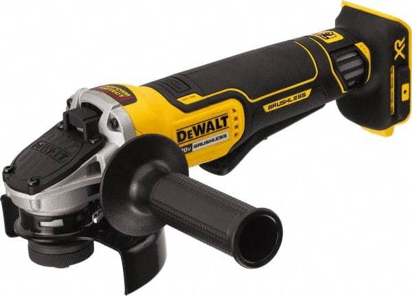DeWALT - 4-1/2" Wheel Diam, 9,000 RPM, Cordless Angle & Disc Grinder - 5/8-11 Spindle, 20 Volts - Exact Tool & Supply