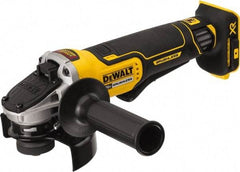 DeWALT - 4-1/2" Wheel Diam, 9,000 RPM, Cordless Angle & Disc Grinder - 5/8-11 Spindle, 20 Volts - Exact Tool & Supply