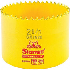 Starrett - 2-1/2" Diam, 1-5/8" Cutting Depth, Hole Saw - High Speed Steel Saw, Toothed Edge - Exact Tool & Supply