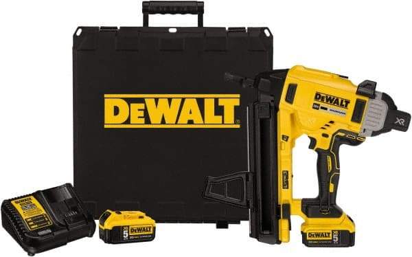 DeWALT - Cordless Concrete Nailer - 0.14 Gauge Nail Diam, 1/2 to 2-1/4" Long Nail, Lithium-Ion Batteries Not Included - Exact Tool & Supply