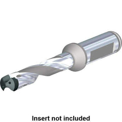 Kennametal - Series KenTIP FS, Head Connection N, 8xD, 16mm Shank Diam, Drill Body - 48mm Drill Body Length to Flange, KTFS Toolholder, 12mm Nose Diam, 172mm OAL, 172mm Drill Body Length, 111.4mm Flute Length, Flatted Straight Shank, Through Coolant - Exact Tool & Supply