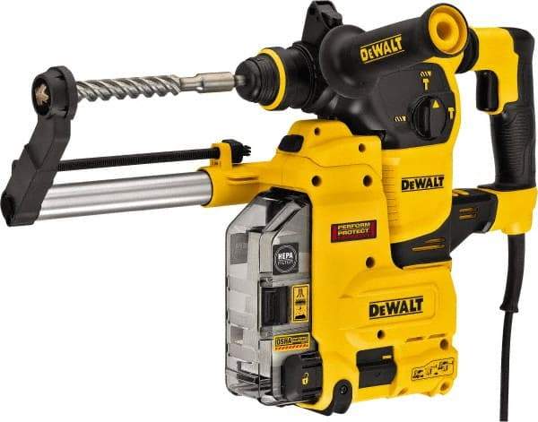 DeWALT - 120 Volt 1" SDS Plus Chuck Electric Rotary Hammer - 0 to 5,200 BPM, 0 to 1,150 RPM, Reversible - Exact Tool & Supply