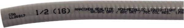 Anaconda Sealtite - 1" Trade Size, 500' Long, Flexible Liquidtight Conduit - PVC, 25.4mm ID, Gray - Exact Tool & Supply