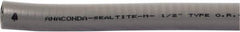 Anaconda Sealtite - 1" Trade Size, 100' Long, Flexible Liquidtight Conduit - Galvanized Steel & PVC, 1" ID, Gray - Exact Tool & Supply