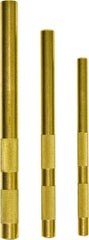 Mayhew - 3 Piece, 3/8 to 5/8", Drift Punch Set - Round Shank, Brass, Comes in Plastic Tray - Exact Tool & Supply