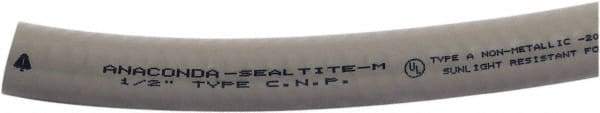 Anaconda Sealtite - 1" Trade Size, 100' Long, Flexible Liquidtight Conduit - PVC, 25.4mm ID, Gray - Exact Tool & Supply