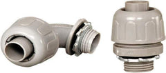 Anaconda Sealtite - 1" Trade, Nylon Threaded 90° Liquidtight Conduit Connector - Insulated - Exact Tool & Supply