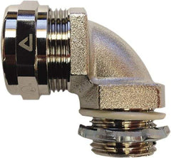 Anaconda Sealtite - 1" Trade, 316 Stainless Steel Threaded 90° Liquidtight Conduit Connector - Partially Insulated - Exact Tool & Supply