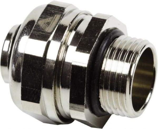 Anaconda Sealtite - 1" Trade, 316 Stainless Steel Threaded Straight Liquidtight Conduit Connector - Partially Insulated - Exact Tool & Supply